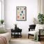 «Minimalist Color Dot Abstract» dans des tons neutres et doux, impression sur toile encadrée-1464652317-1464652315