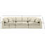 Canapé modulaire 120 po à accoudoirs carrés en similicuir-87149785