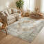 Tapis oriental en chenille de coton beige crème Pender-2064337178