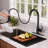 Black Kitchen Faucets With Pull Down Sprayer For Kitchen Sin-122720820