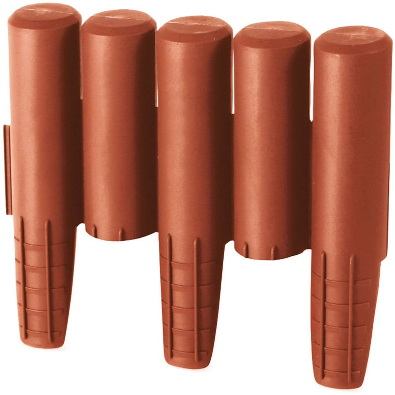 Faine Brown Plastic End Post for Lawn Edging, Brown