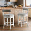 Tabouret de bar rotatif en similicuir avec cadre en bois d'hévéa 25,75 "Hanover-111912703-111912706