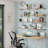 60" X 10" Floating Bookshelf With Adjustable Brackets, 4 Tier Height Adjustable Wall Shelving Unit, Living Room Shelf, Kitchen Organizer Shelf, Farmhouse And Scandinavian Decor, Burnt Board, White Brackets-846183885
