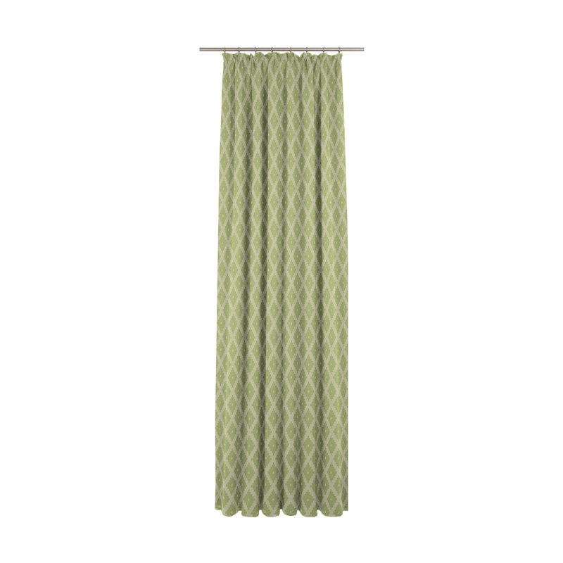 Esteban Room Darkening Curtain Pair, 145cm Width x 145cm Drop, Light Green