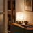 Maxwell 14 in. Oriental Inspired LED Bedside Table Lamp with Fabric Square Shade-814248536