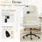 Criss Cross Chair With Wheels, Armless Wide Seat Adjustable Swivel Mid Back Computer Task Vanity Home Office Desk Chair-2130930158