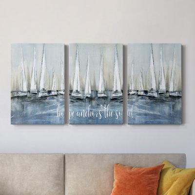 «Hope Anchors», ensemble de 3 toiles tendues