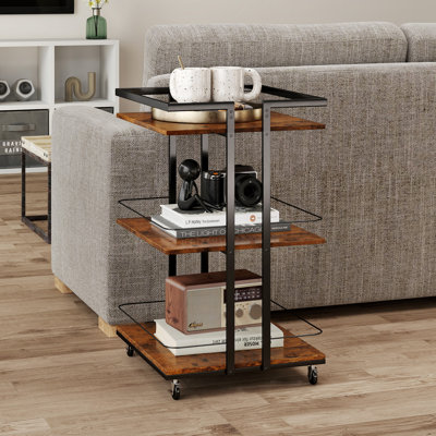 3-tier Industrial Beauty Cart, Serving Snack Bar Cart With Movable Universal Wheels, Mobile Storage Organizer For For Beauty Spa, Massage, Manicure, T by 17 Stories