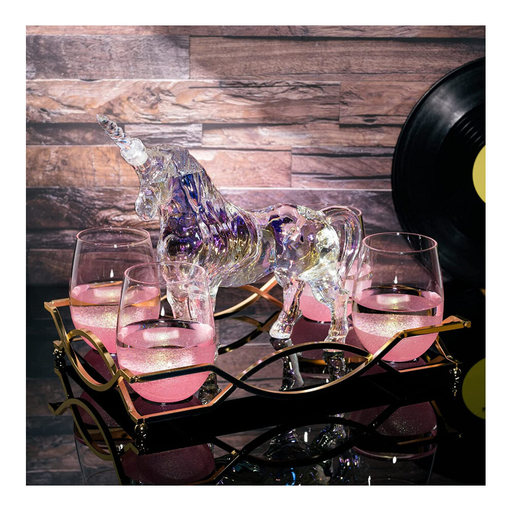 12 oz. Designer Diamond Cut Pink Acrylic Wine Glasses Set (Set of 4)