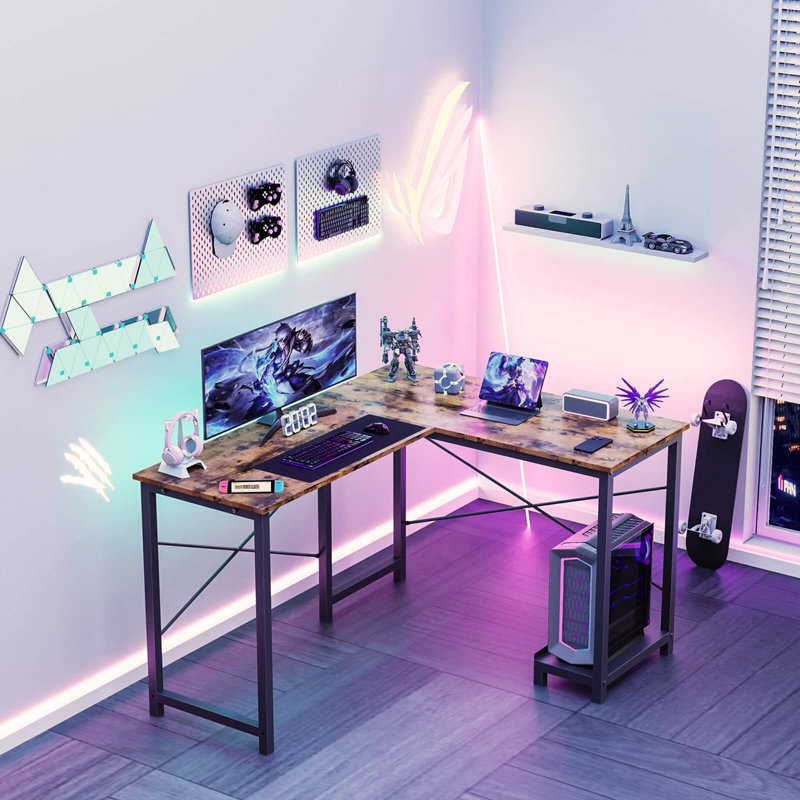 Bureau de jeu en L, Brun