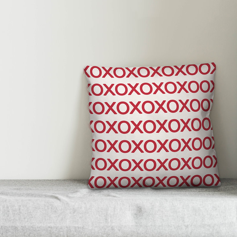 Coussin décoratif XO XO, H 20 po x l 20 po