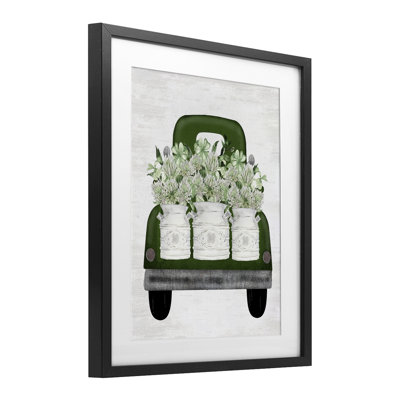 Spring Shamrock Assortments Truck, reproduction encadrée sous verre
