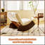 Chaise berçante confortable, revêtement de haute qualité, structure en bois massif, parfaite pour la chambre à coucher, le salon et la chambre de bébé
