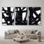 Oliver Gal Lined Set Abstract - Hand-Brushed Paint Framed Canvas Art-853326473-853326472