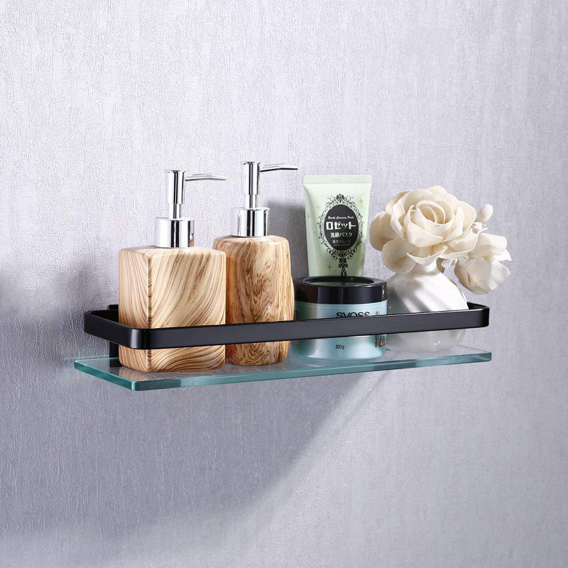 Serviteur de douche mural pour salle de bain, Noir