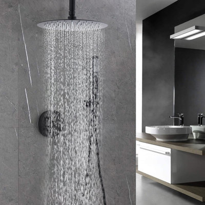 Ceiling Mount Round Shower Combo Set