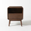 Table de chevet compacte en bois massif avec tiroir et tablette ouverte 20,5 po H MCM - ensemble de 2-1991335332-1994831467