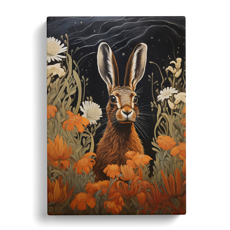 Hare Tachisme - No Frame Art Prints - Wrapped Canvas, 50cm H x 35cm W x 3cm D