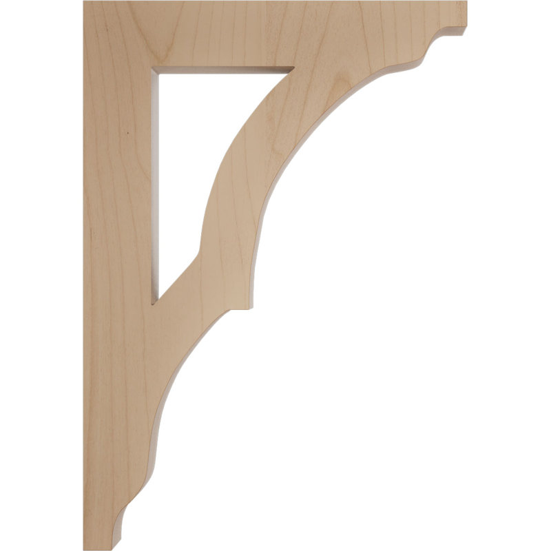 Medium Alder Wood Corbel Bracket, 10.5" Height