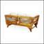 Lit de jour en bois d'acacia durable avec siège à lattes, bordure croisée et revêtement imperméable pour une utilisation polyvalente-362425176-362425172