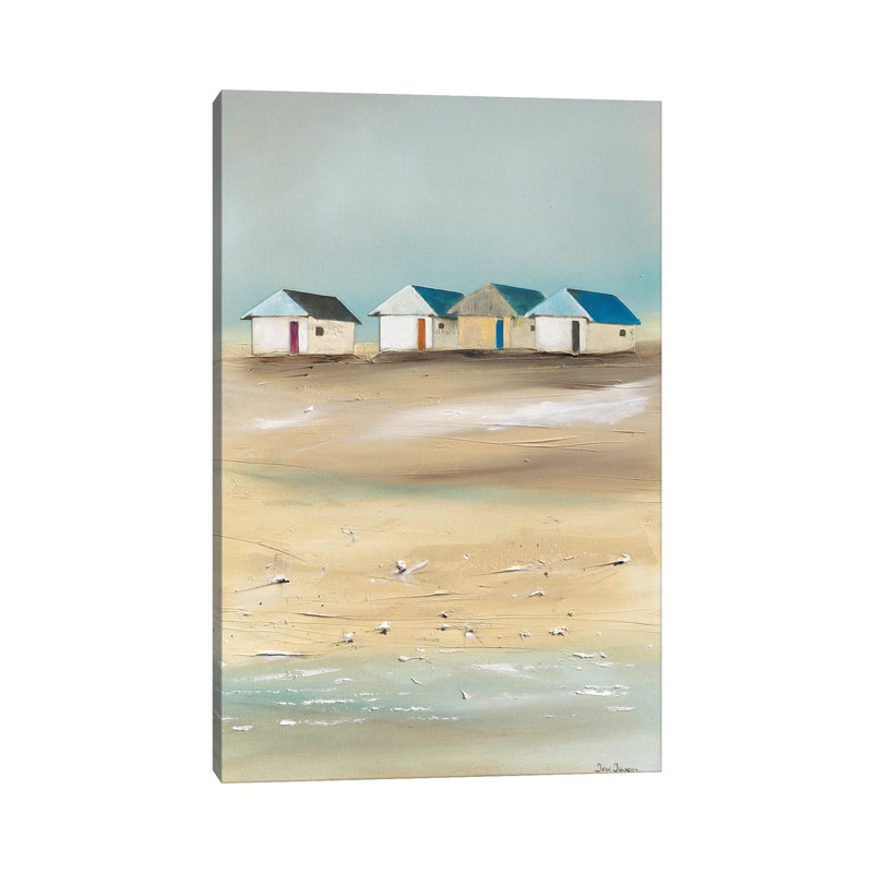 Beach Cabins IV by Jean Jauneau - Wrapped Canvas Gallery-Wrapped Canvas Giclée, 20.32 cm H x 30.48 cm W