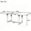 Table de salle à manger extensible de qualité supérieure en bois massif avec coins arrondis-1036891048