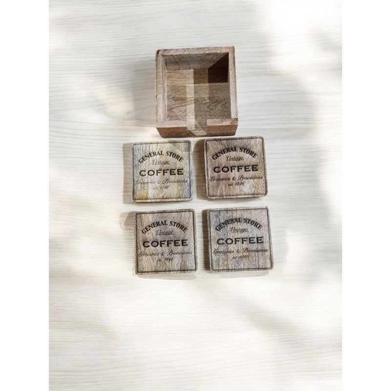 Geko Square 4 Piece Coaster Set