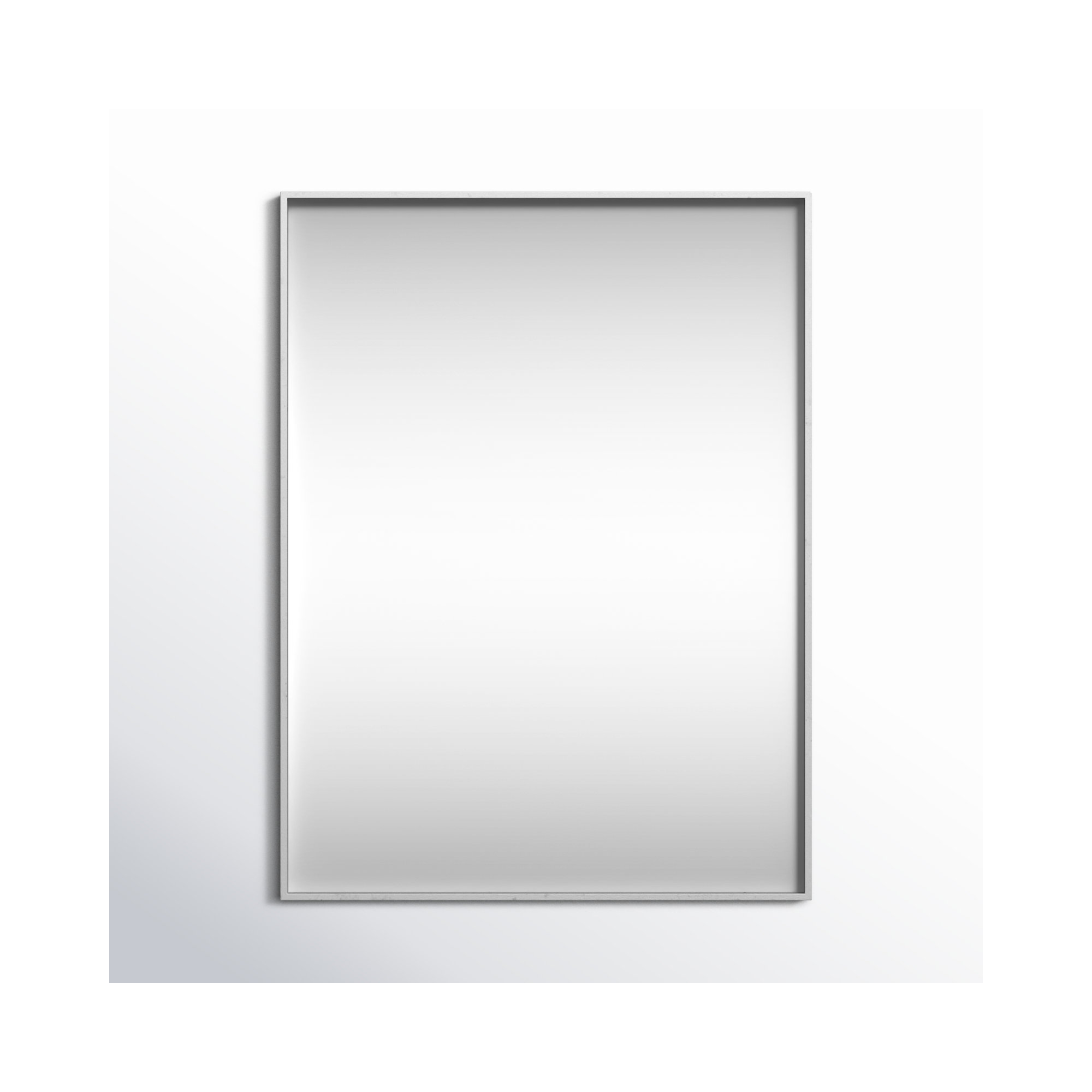 Sabine Metal Rectangle Wall Mirror, 40" x 30", Silver
