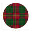 Tartan Blue Vegan Leather Round Coasters-1909991949