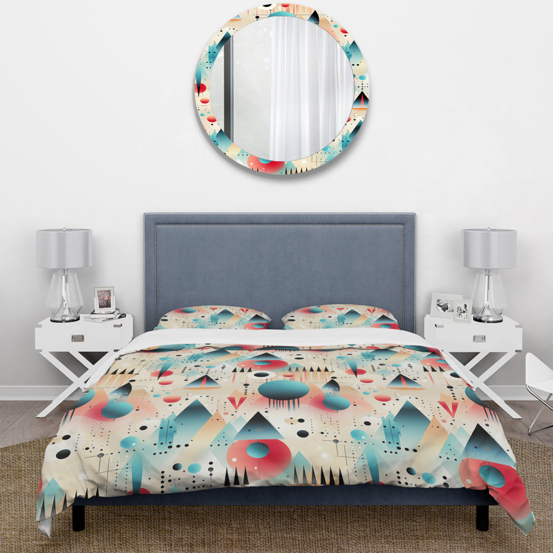 Ensemble de housse de couette Blue Funky, Housse de couette simple + 1 taie décorative stan