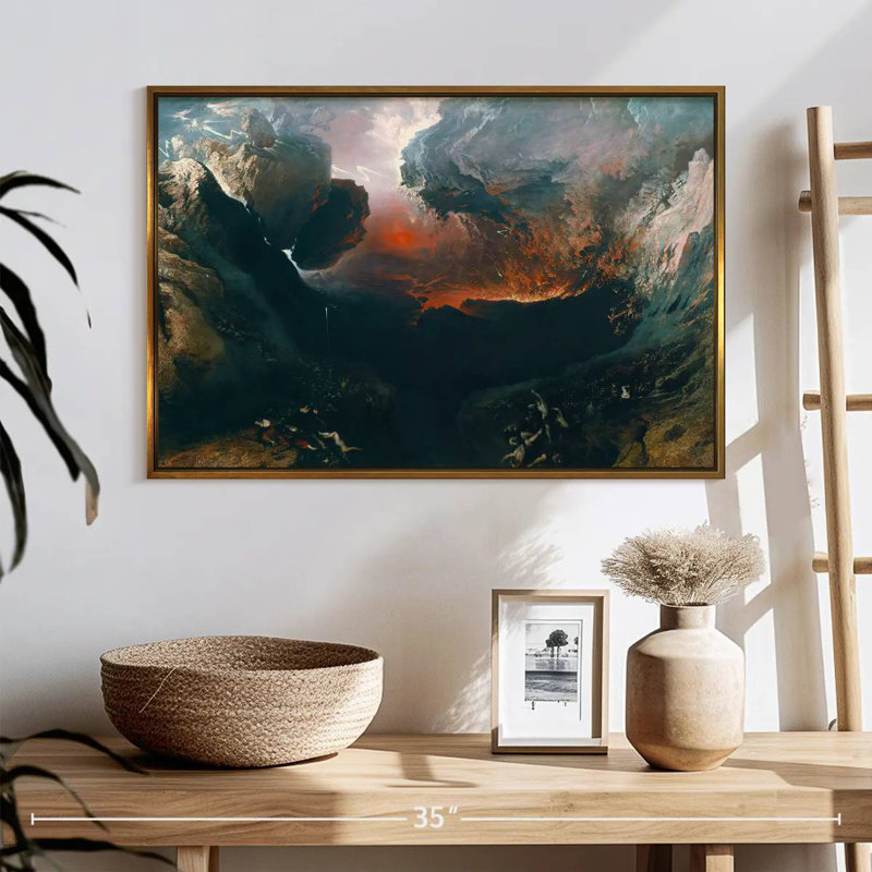 Le grand jour de sa fureur, Cadre flottant doré, 25 po x 17 po