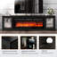 80" Fireplace Tv Stand, Entertainment Centre With 50" Electric Fireplace, Media Console Table Designed For Living Room