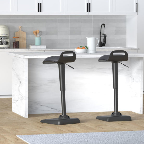 Height-Adjustable Active Seating Stool With Articulating Pedestal