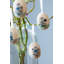 Ensemble d’ornement boule d’oeuf floral 6 pièces