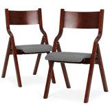 Nazifah Foldable Dining Chairs Bistro Chairs With Wooden Back And Padded Seats For Kitchen, Wedding, And Picnic