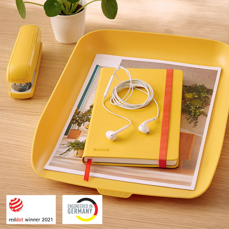 Cosy Plastic Desk Organiser, Yellow