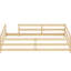Lit de sol simple de taille naturelle avec clôture pour, pin de haute qualité, structure stable, sans sommier, installation rapide, zone d'utilisation polyvalente «Bedtime Calmness Relax»