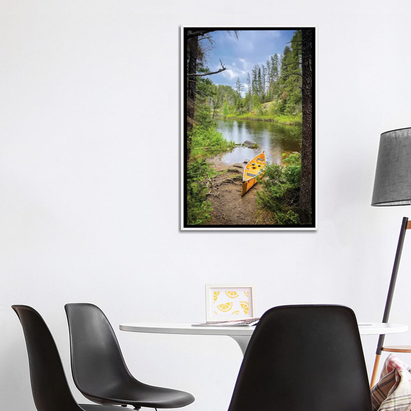Gateway To The Wilderness - Wall Art Print - Framed Canvas, 40" H x 26" W, Floater Framed Print Canvas without Mat, White