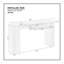 Console moderne 59,05 po avec tiroir pour le hall d'entrée et conception à rayures verticales uniques pour le vestibule du vestibule du vestibule