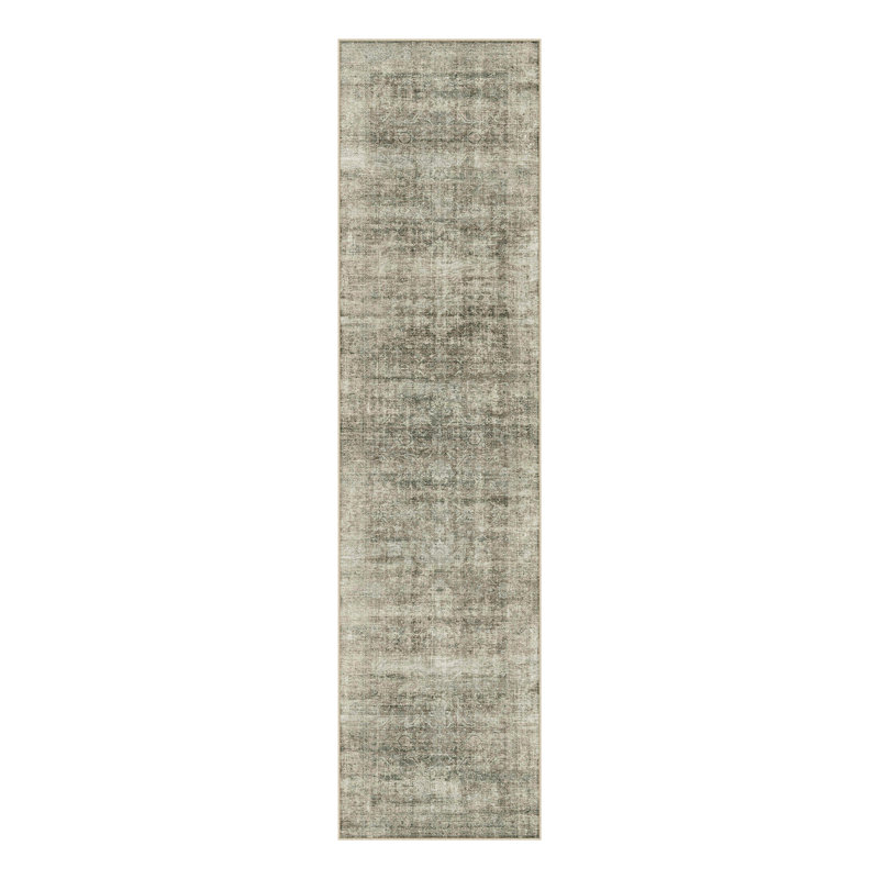 Tapis lavable rétro avec envers antidérapant Elias, Tapis de couloir 2 pi x 8 pi