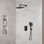 Pressure-Balanced Rainfall Shower System, High-Pressure Rain Shower Head with 3-Settings Handheld Spray