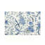 Tapis à motif floral bleu et blanc avec oiseaux, style cottage et jardin, 119 x 79 cm