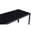 4 tables de salle à manger avec plateau en verre trempé et support en métal, 29,5 po x 45,98 po x 26,95 po, noir, plateau de charge maximal de 170 lb pour 4 personnes, 26,95 po x 29,5 po x 45,98 po,