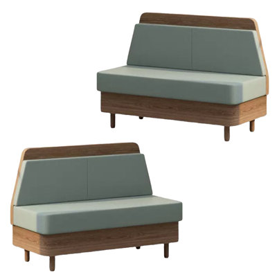 Banc rembourré en similicuir Modern Light Luxury