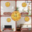 Horloge avec feuilles d'automne jaunes