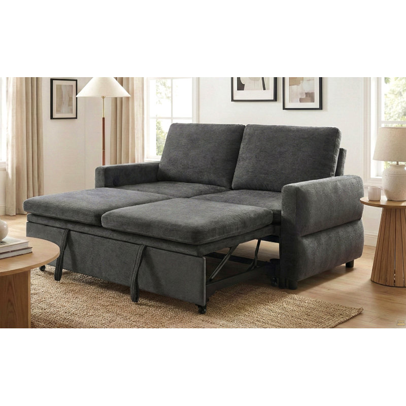 Canapé-lit convertible 62,75 po, Gris