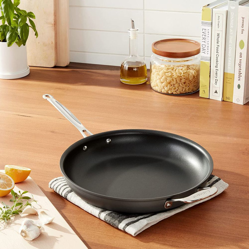 Non Stick Stainless Steel Skillet, 12" W