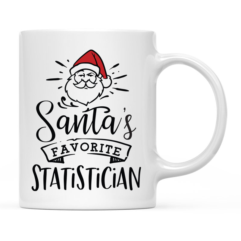 Grande tasse à café Tuileries, « Santa's Favorite Statistician »