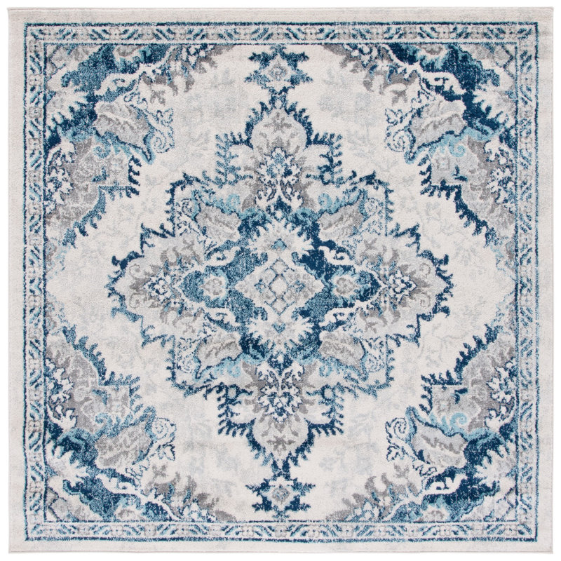 Tulum Performance Oriental Rug, Square 6'7"