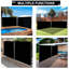 Auvent de terrasse double rétractable de 20 pi - écran protégé et cadre en acier à fonction rétractable automatique, cloison murale cubique noire - tissu avec fonction automatique et pour l'extérieur intérieur